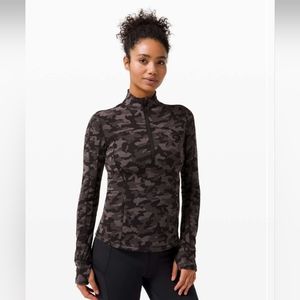 Lululemon Run Briskly Half-Zip Pullover in Dark Camo